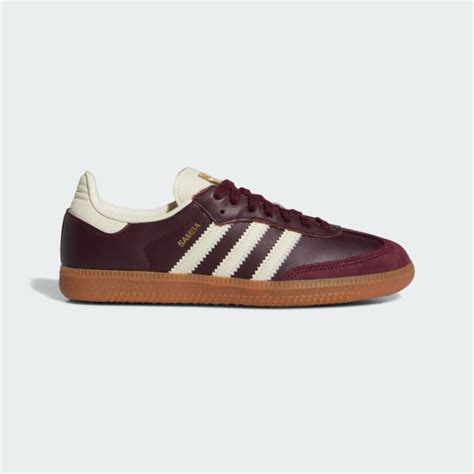 adidas burgundy sambas.